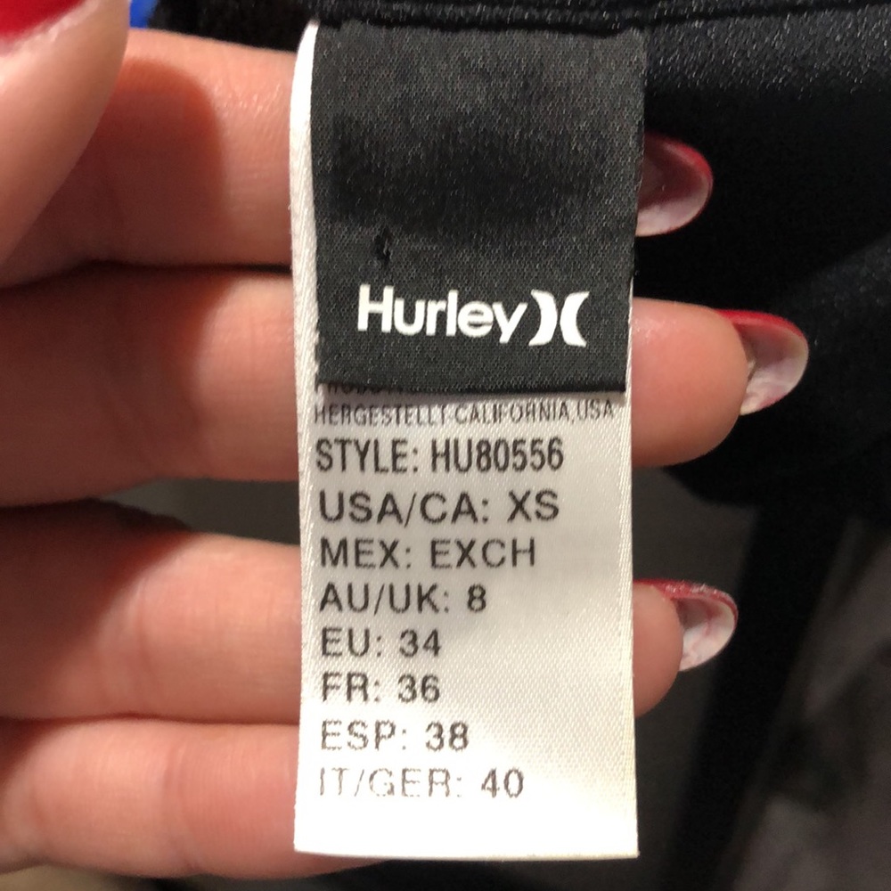 Hurley blue and pink side cutout one piece swimsuit size xs - Picture 11 of 12